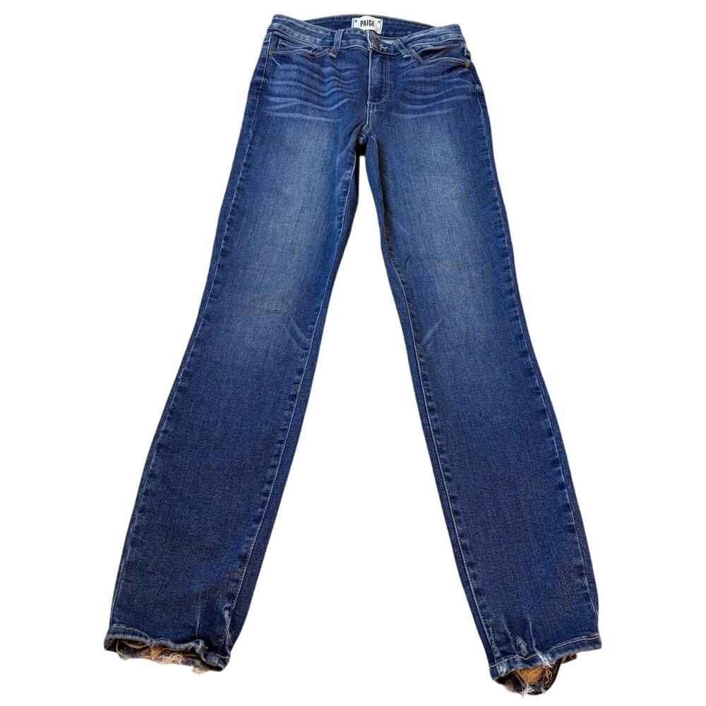 PAIGE Jeans Women Blue Wash Denim Classic Stretch Size 24
